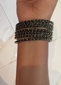 Black & Gold Raindrop Bangles