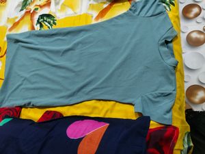 A Beautiful Dark Sky Blue Colour Tshirt Dress