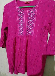 Pink Embroidered Top