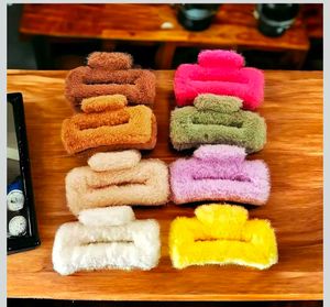 Fluffy Hair Claw Clips - 5 Pack