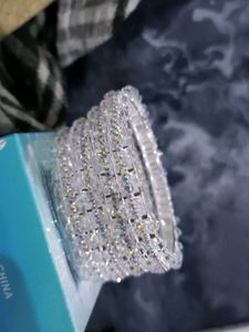 Crystal Beaded Bangles (Set of 4)