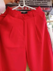 Straight Trousar Red Colour New Condition