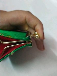💚✨Green Floral Kisslock Coin Purse🫶