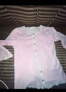 Pink cardigan type Top