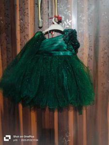 Party Wear Green Frock