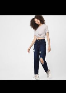 Distressed Mom Jeans