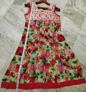 Floral Georgette Embroidered Long Dress