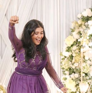 Purple Embellished Dress