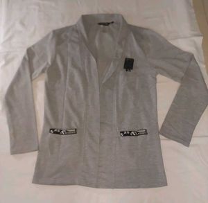 Gray Long Sleeve Blazer