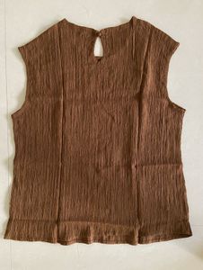 Brown Sleeveless Top