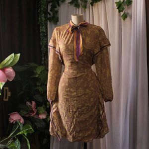 Vintage Korean Brown Dress