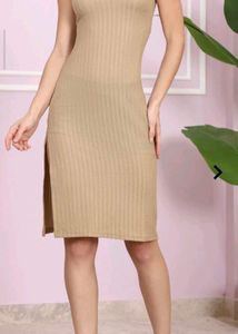 New Ribbed Bodycon Mini Dress(bargainable).