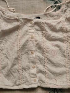 White Eyelet Puff Sleeve Top