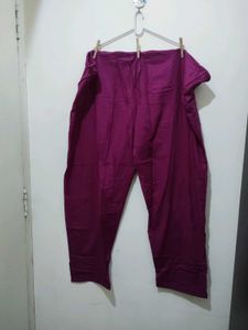 Dark Pink Orchid Kurta Diamond Print Mango Pyjama