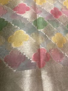 New Golden Organza Saree For Grabs