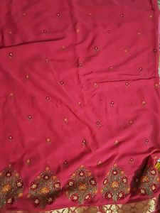 Red Saree With Blouse