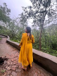 Elegant Yellow Anarkali Kurta