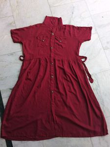 Burgundy Maternity Dress