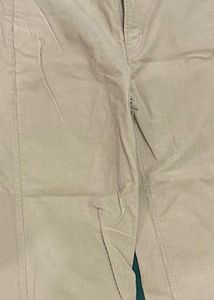 h&amp;m Beige Corduroy Straight Leg Pants