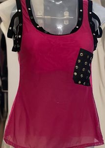 Yk2 Pinterest Padded Chic Pink Tank Top
