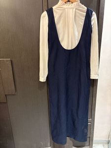 Navy Maxi Dress with Blouse