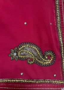 Saree With Stitch Blouse