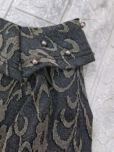 Off Shoulder Black Golden Top