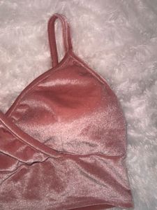 Pink Velvet Cami Top