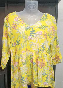 Trendy Women Yellow Floral Print Cord Set
