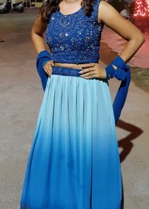 2 Shades Lehnga Choli With Dupatta