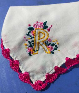 Self Embroided Handkerchief 🌹🌷🌼🌿