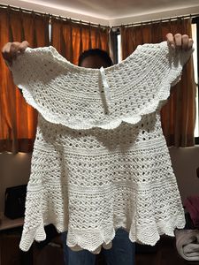 White Crochet Top