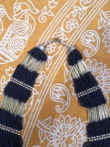 Black Beaded Layered Necklace