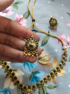South Indian Jewellery set of 2 necklace and earri