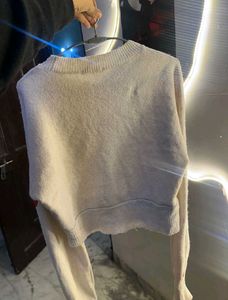 Heart Embroidered Knit Sweater