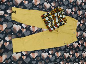 Plaid Shirt &amp; Mustard Pants