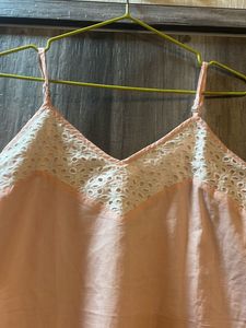 Pink Lace Trim Cami Top