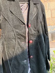 Elegant Black Velvet Coat