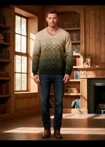 Stylish Gradient Pattern Sweater