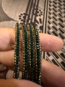 Green & Gold Bangle Set 2.6