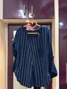 Striped Navy Blue Top