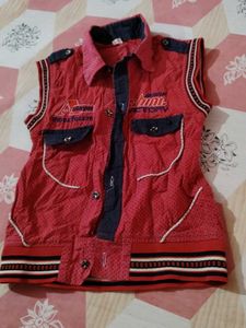 Boys Shirt Half Coat Type