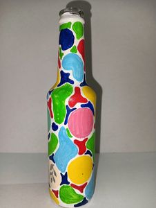 Hand Painted Glass Bottle