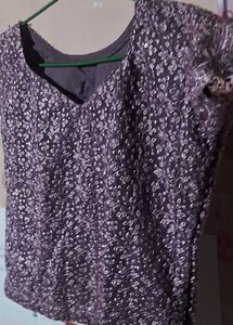 Elegant Purple Floral Top