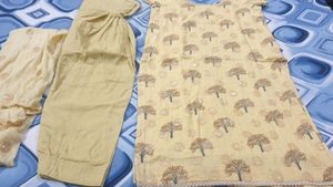 Light Lemon Cotton Suit