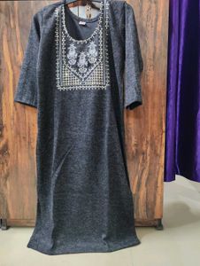 Embroidered Knit woolen kurti
