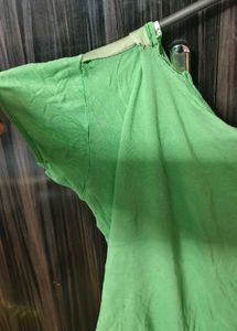 Green Printed Tshirt For Girls