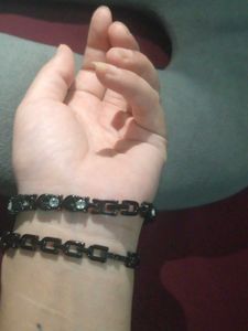 Black &amp; Rhinestone - Set of 2