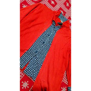 Red &amp; Black Polka Fusion Top