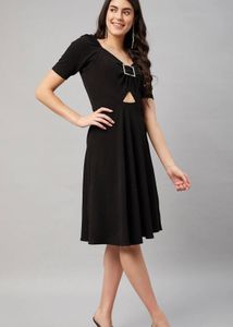 Chic Black Cutout Dress